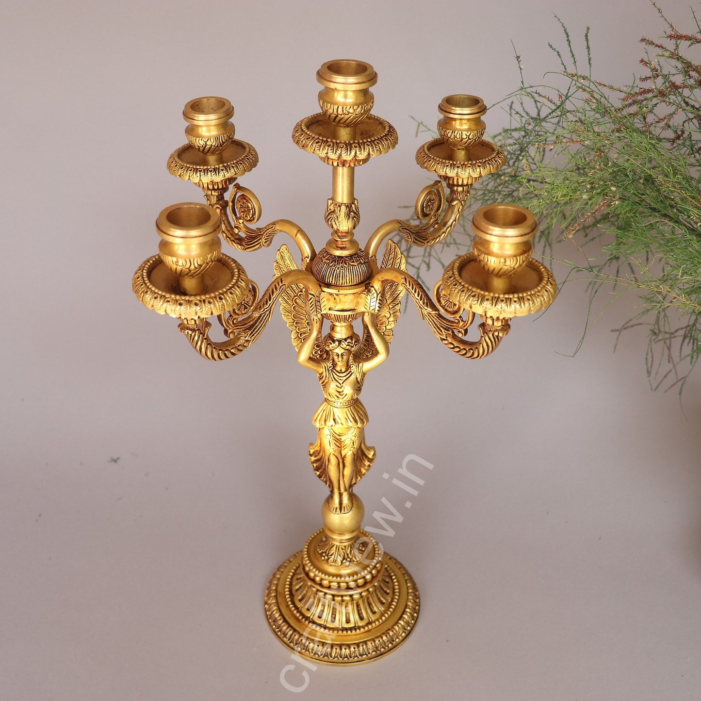 Brass Vintage Candle Stand Beautiful Addition Made by Artist