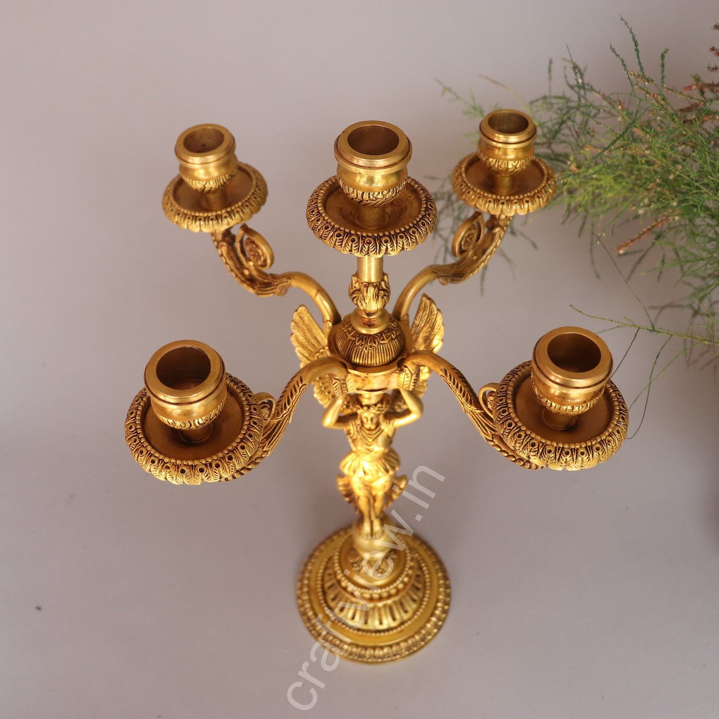 Brass Vintage Candle Stand Beautiful Addition Made by Artist