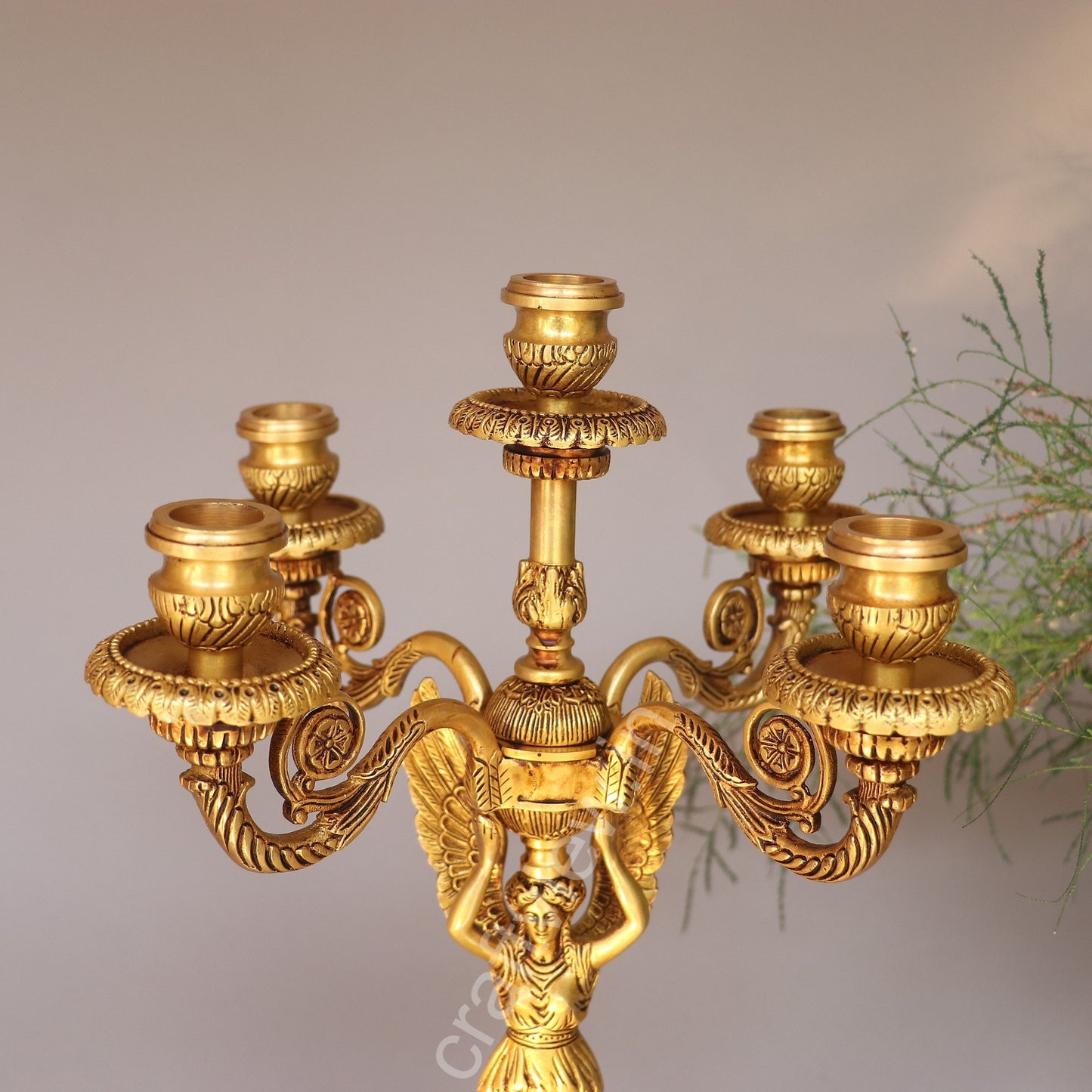 Brass Vintage Candle Stand Beautiful Addition Made by Artist