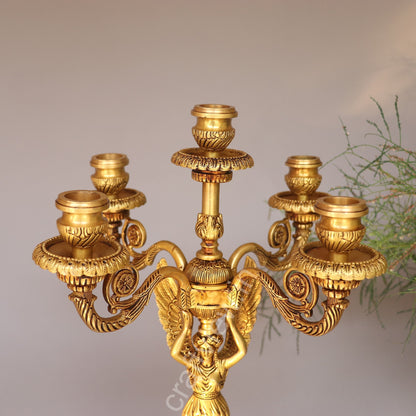 Brass Vintage Candle Stand Beautiful Addition Made by Artist