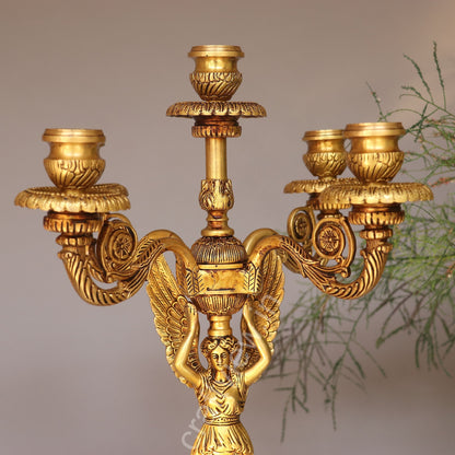 Brass Vintage Candle Stand Beautiful Addition Made by Artist