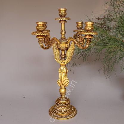 Brass Vintage Candle Stand Beautiful Addition Made by Artist