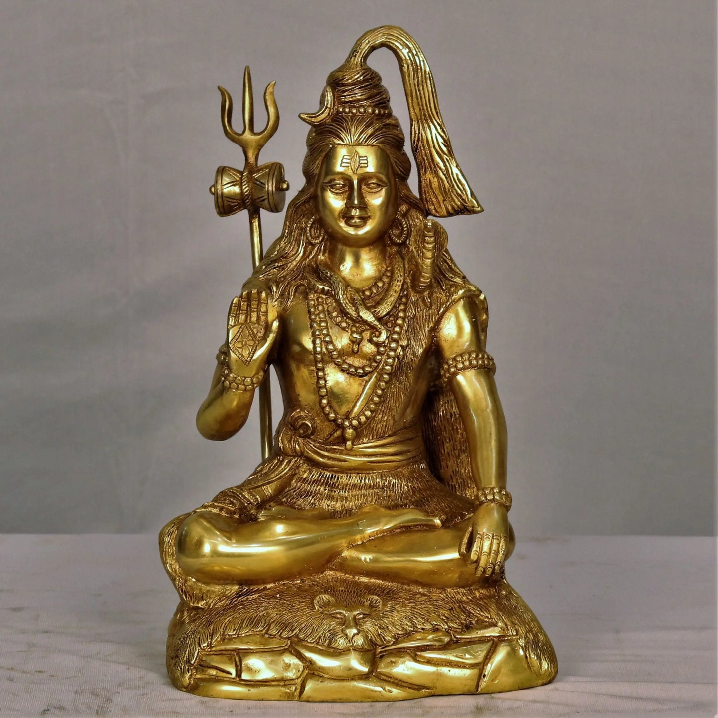 Brass Lord Shiva Statue 13.5" craftsview