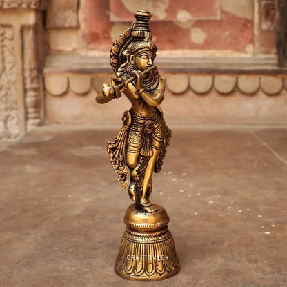 Brass Krishna Artistic Idol craftsview