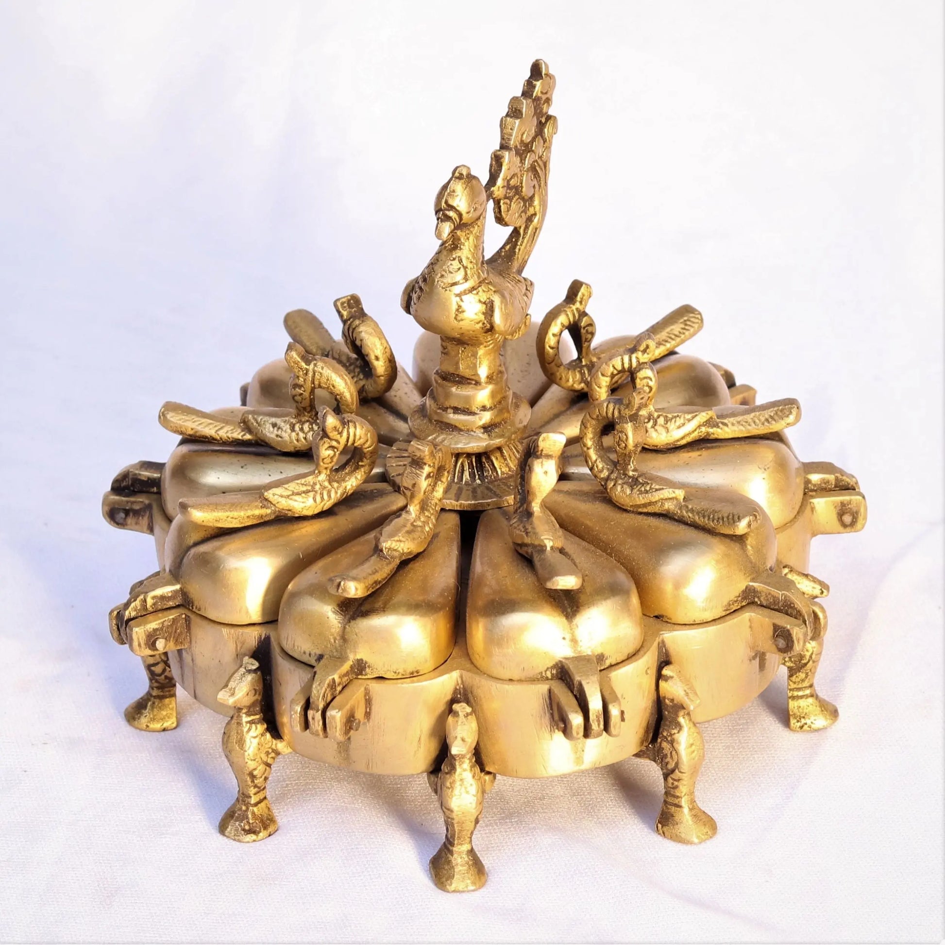 Brass Beautiful Kumkum Holder craftsview