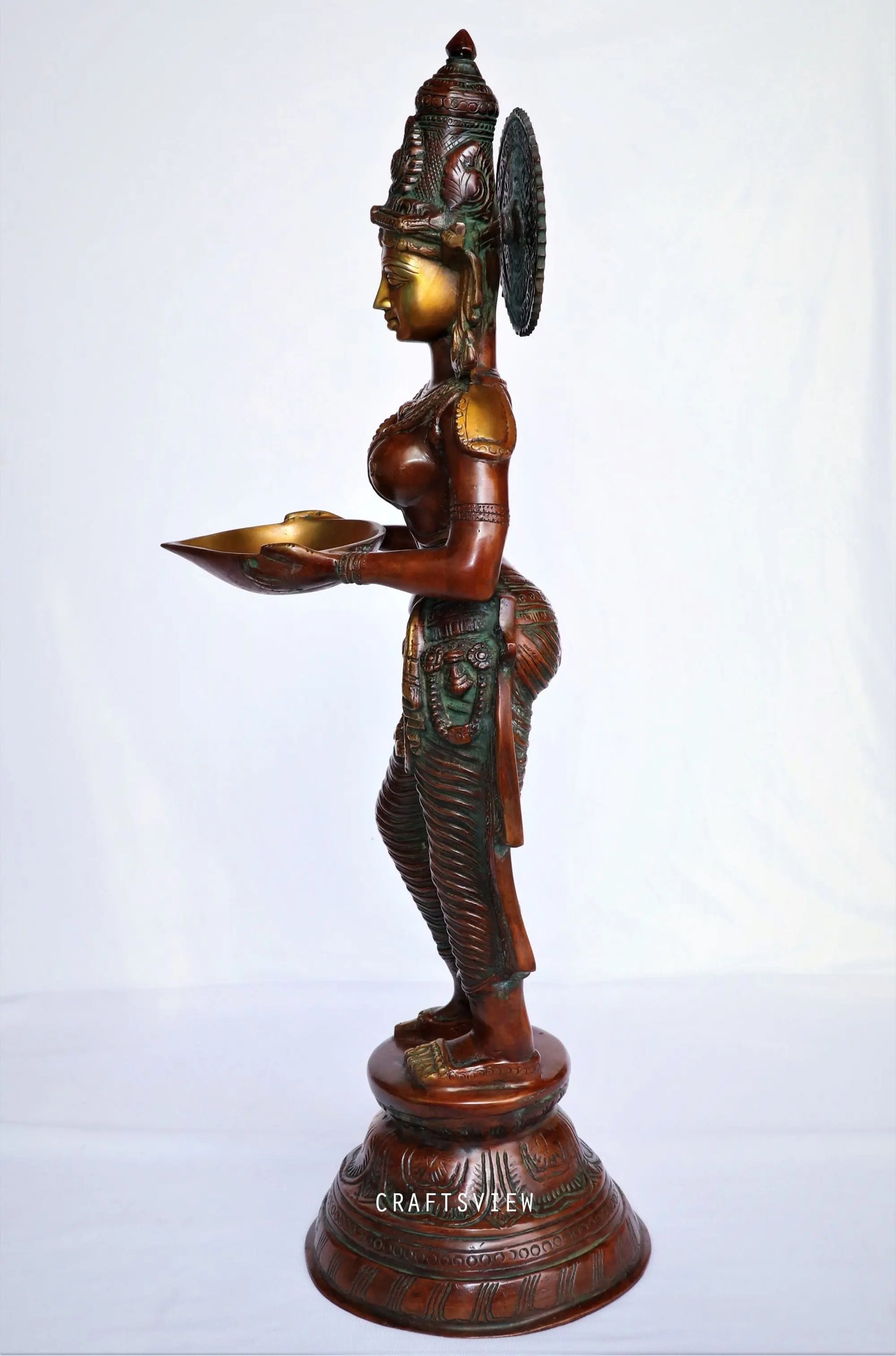 Brass Deeplakshmi Statue 28" craftsview