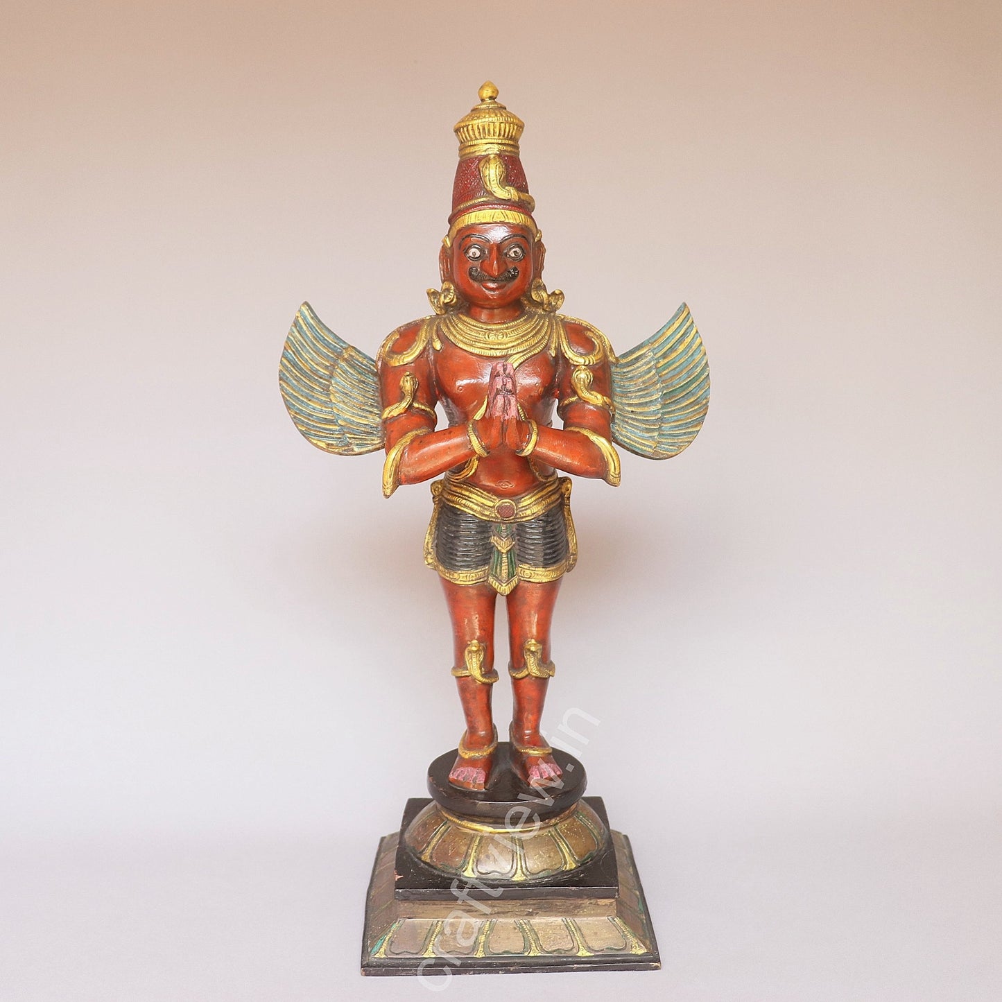 Brass Garuda Standing Statue – A Symbol of Devotion and Protection