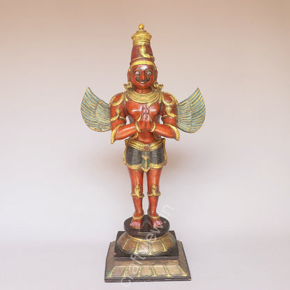 Brass Garuda Standing Statue – A Symbol of Devotion and Protection