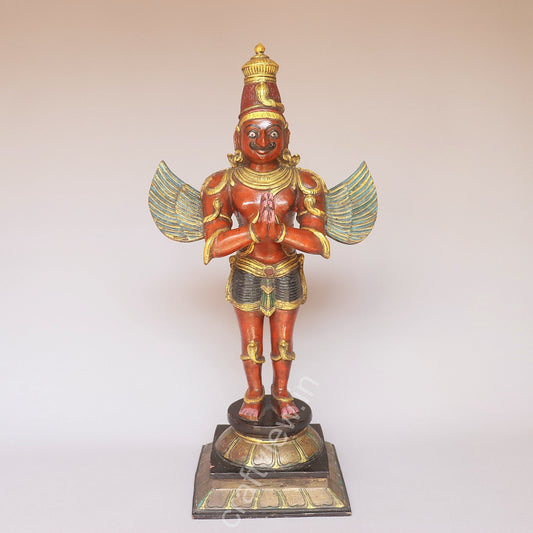 Brass Garuda Standing Statue – A Symbol of Devotion and Protection