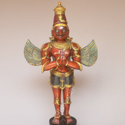 Brass Garuda Standing Statue – A Symbol of Devotion and Protection