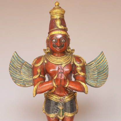 Brass Garuda Standing Statue – A Symbol of Devotion and Protection