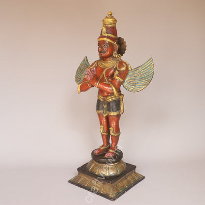 Brass Garuda Standing Statue – A Symbol of Devotion and Protection