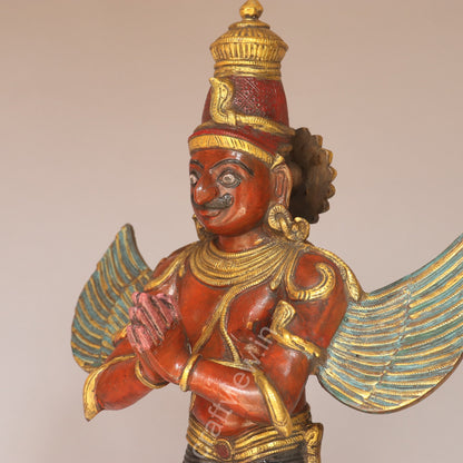 Brass Garuda Standing Statue – A Symbol of Devotion and Protection