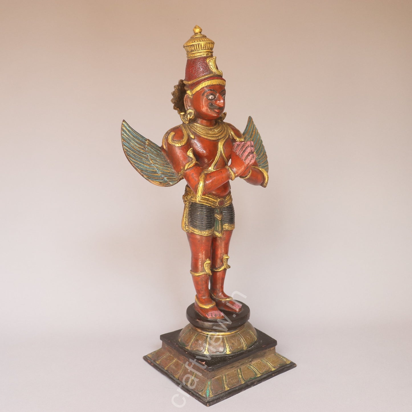 Brass Garuda Standing Statue – A Symbol of Devotion and Protection