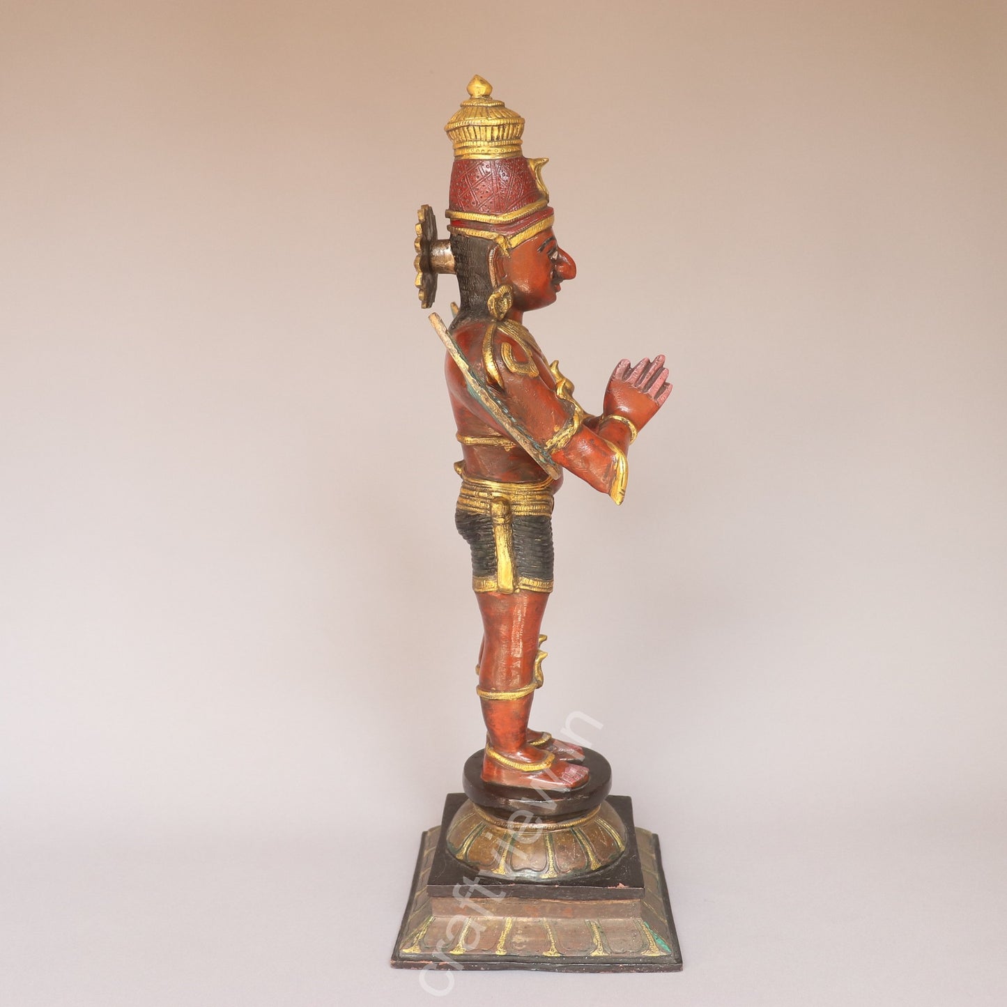 Brass Garuda Standing Statue – A Symbol of Devotion and Protection