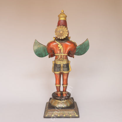 Brass Garuda Standing Statue – A Symbol of Devotion and Protection