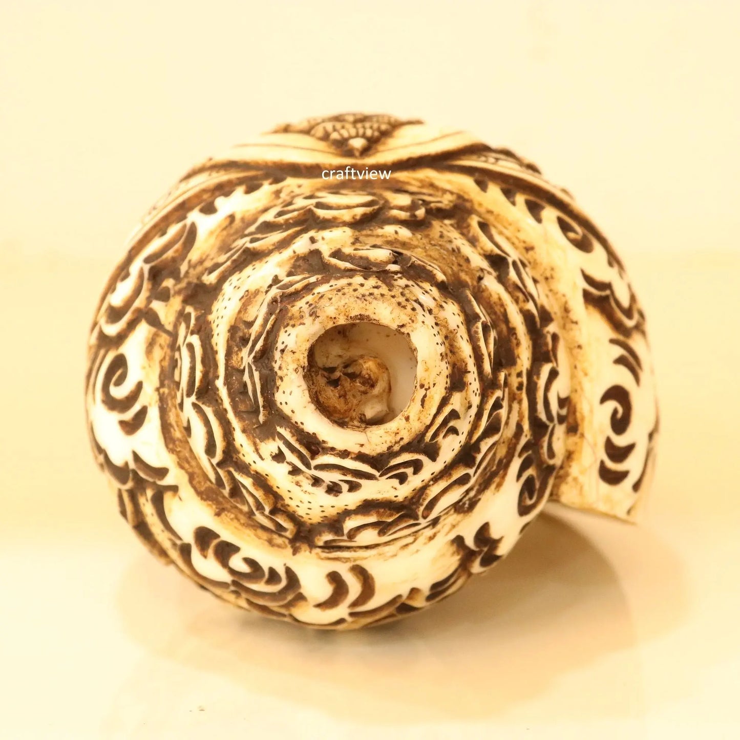 12 Arms Ganesh Hand Carved, Conch Shell Craftsview