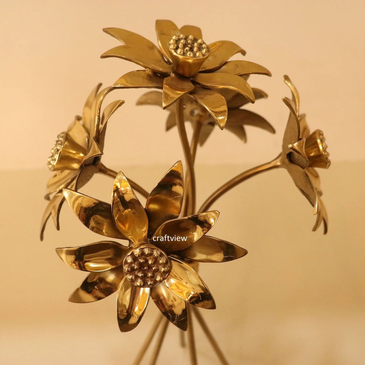 Brass Decorative Lotus Flower 13" Craftsview