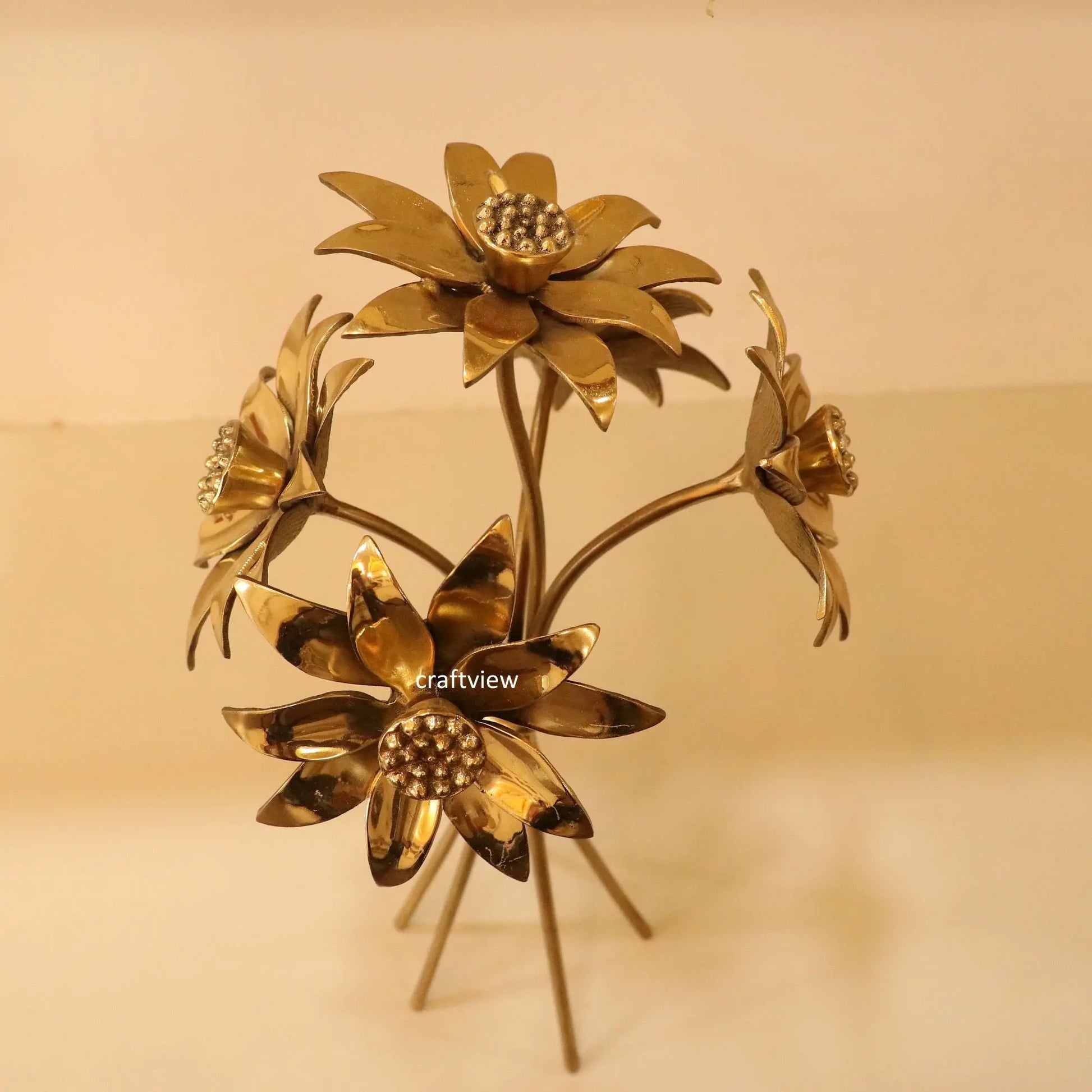 Brass Decorative Lotus Flower 13" Craftsview