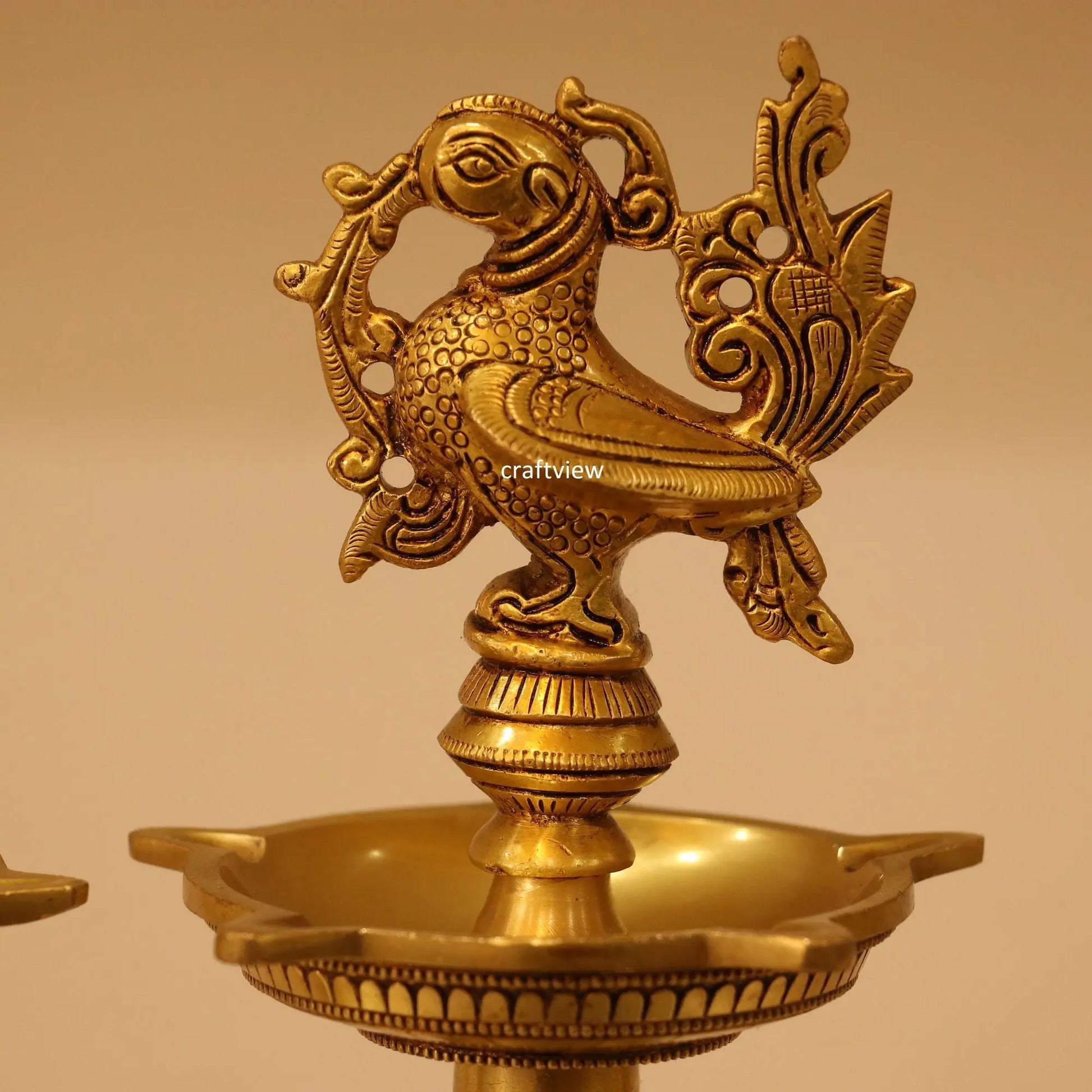 Brass Beautiful Peacock Oil Lamp Super fine Craftsview