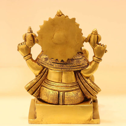 7" Brass Lord Ganesh Statue super fine Craftsview