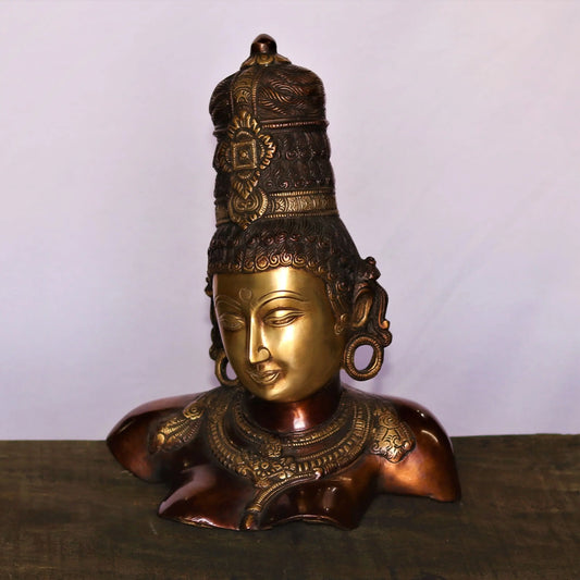 Brass Décor Parvati Bust Figurine Showpiece craftsview