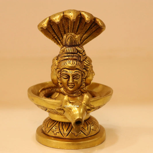 5" Brass Shiva lingam Superfine Brass Idols Craftsview