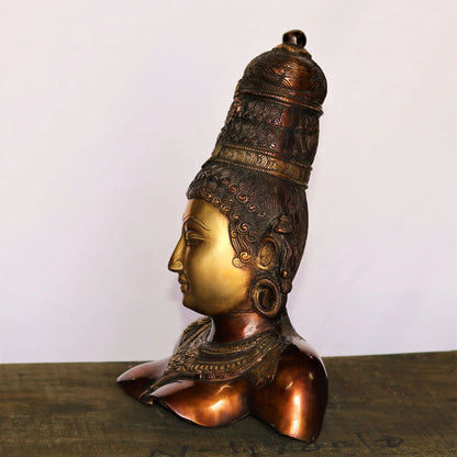 Brass Décor Parvati Bust Figurine Showpiece craftsview