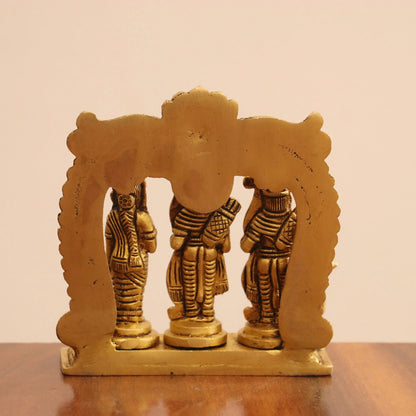 Small Superfine Brass Ram darbar Idol With Prabhavali craftsview