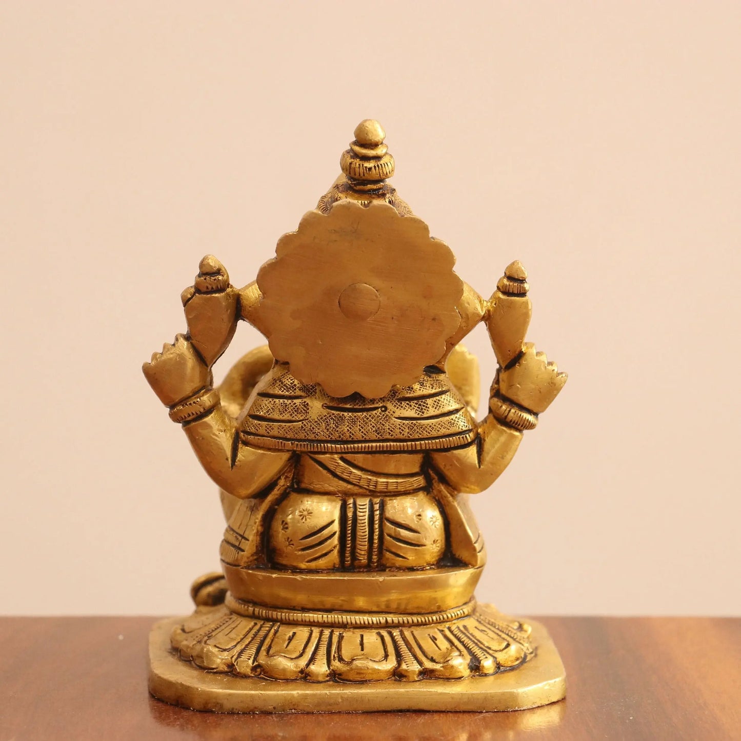 5" Superfine Small Brass Ganesh Lakshmi Sarasvati Idols set of 3 Peace Craftsview