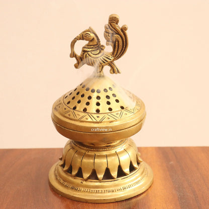 Brass Décor Peacock Incense Burner craftsview