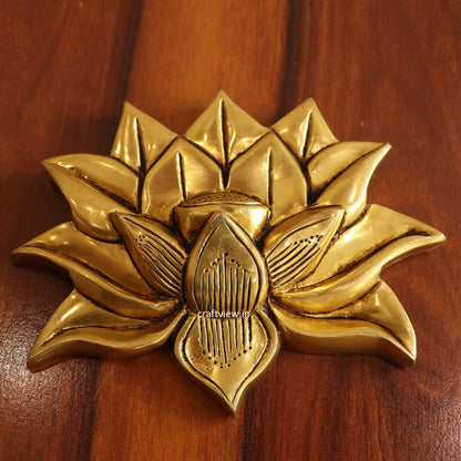 5.5" Home Décor, Handmade Divine Cow The Cow With Brass Lotus (Set of 3 pcs) Craftsview