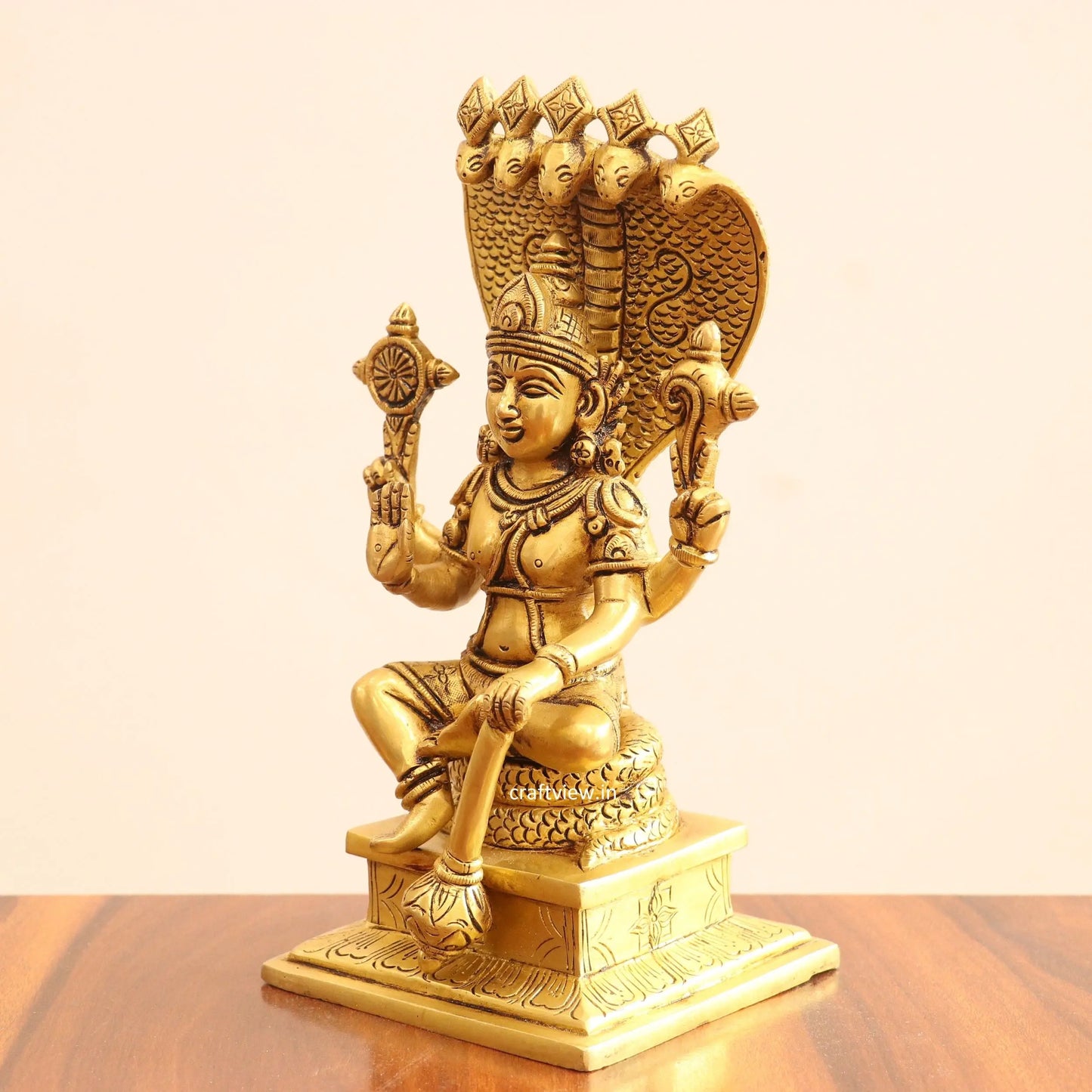 Superfine Brass Small Vishnu Idol craftsview