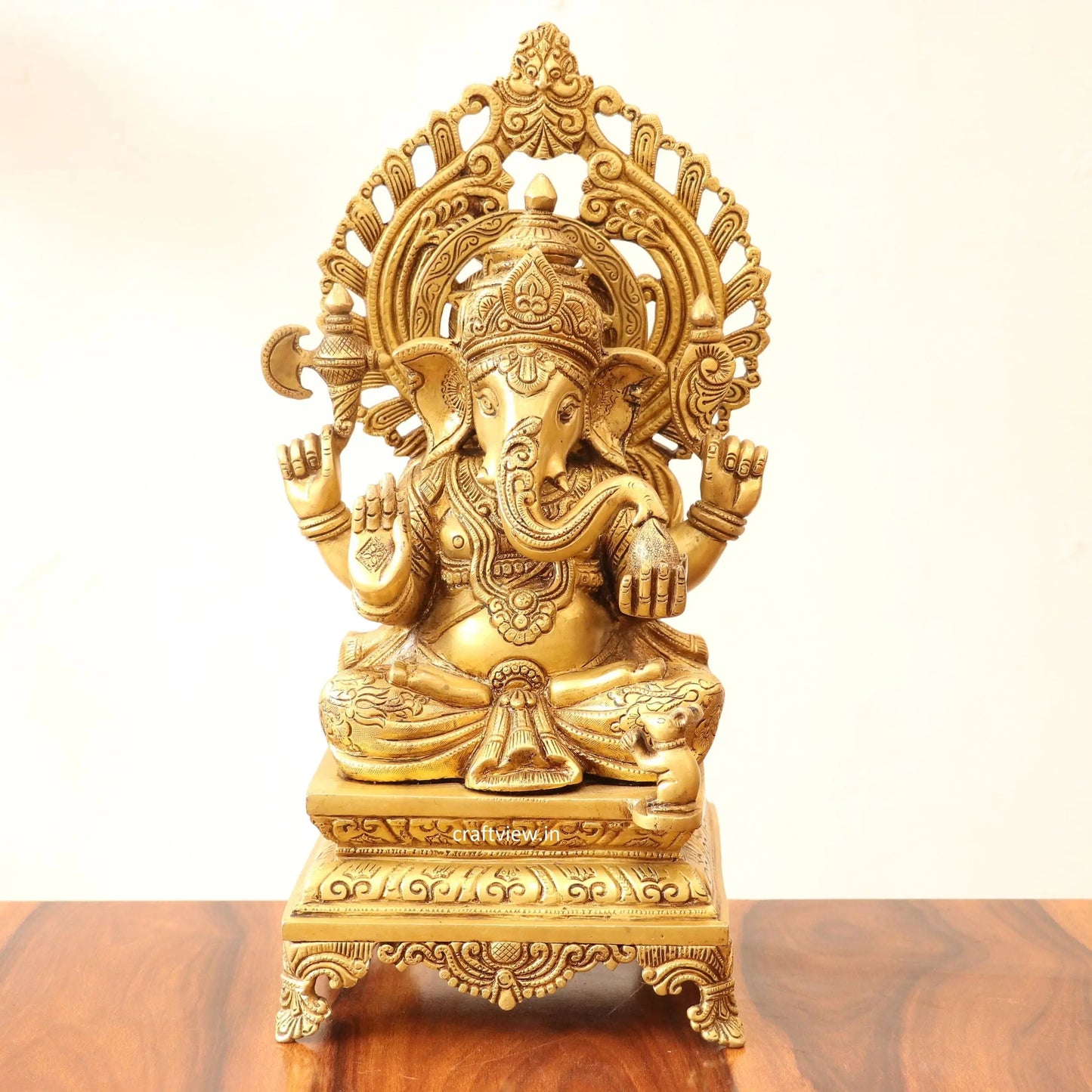 Brass superfine Lord Ganesha Statue 15" Craftsview