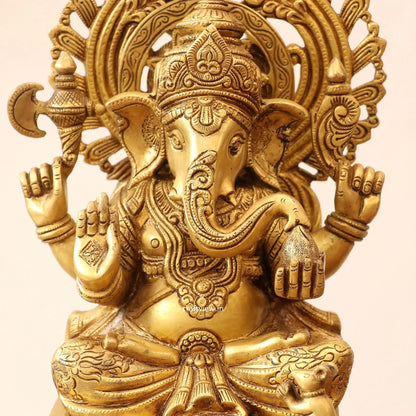 Brass superfine Lord Ganesha Statue 15" Craftsview