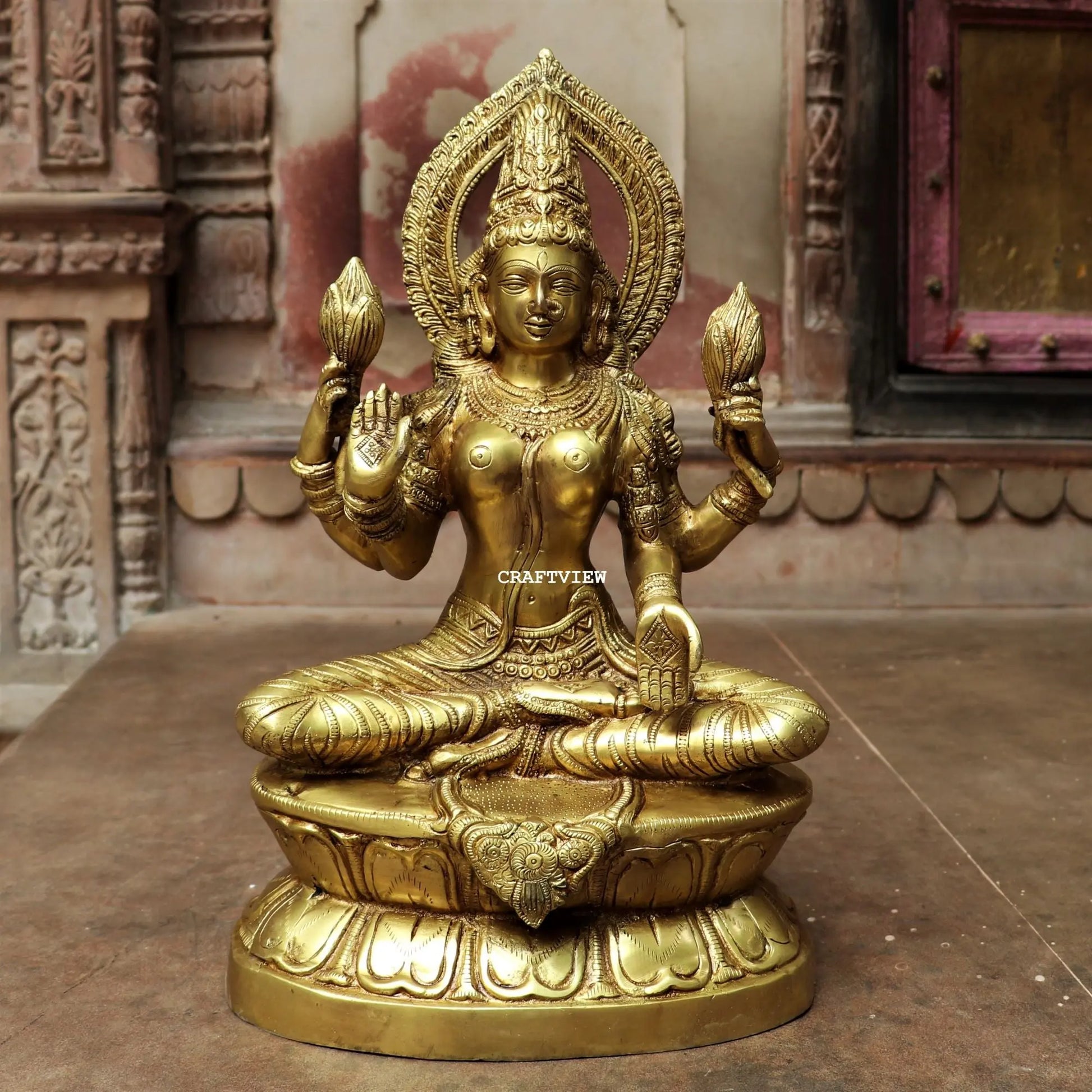 Brass Lakshmi Devi Statue craftsview