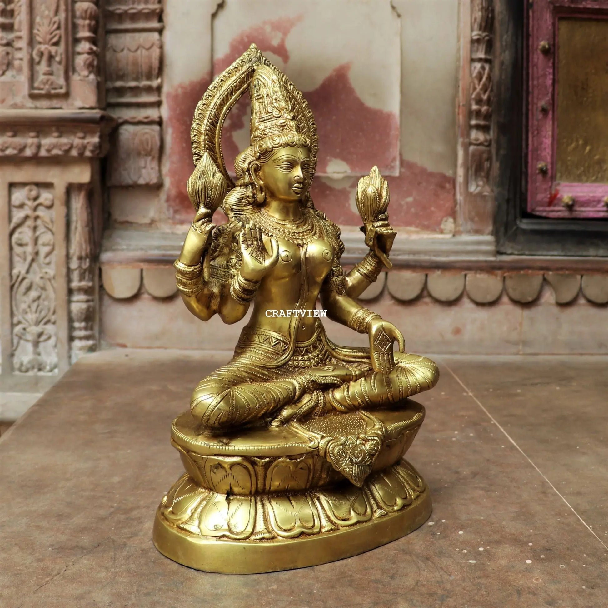 Brass Lakshmi Devi Statue craftsview