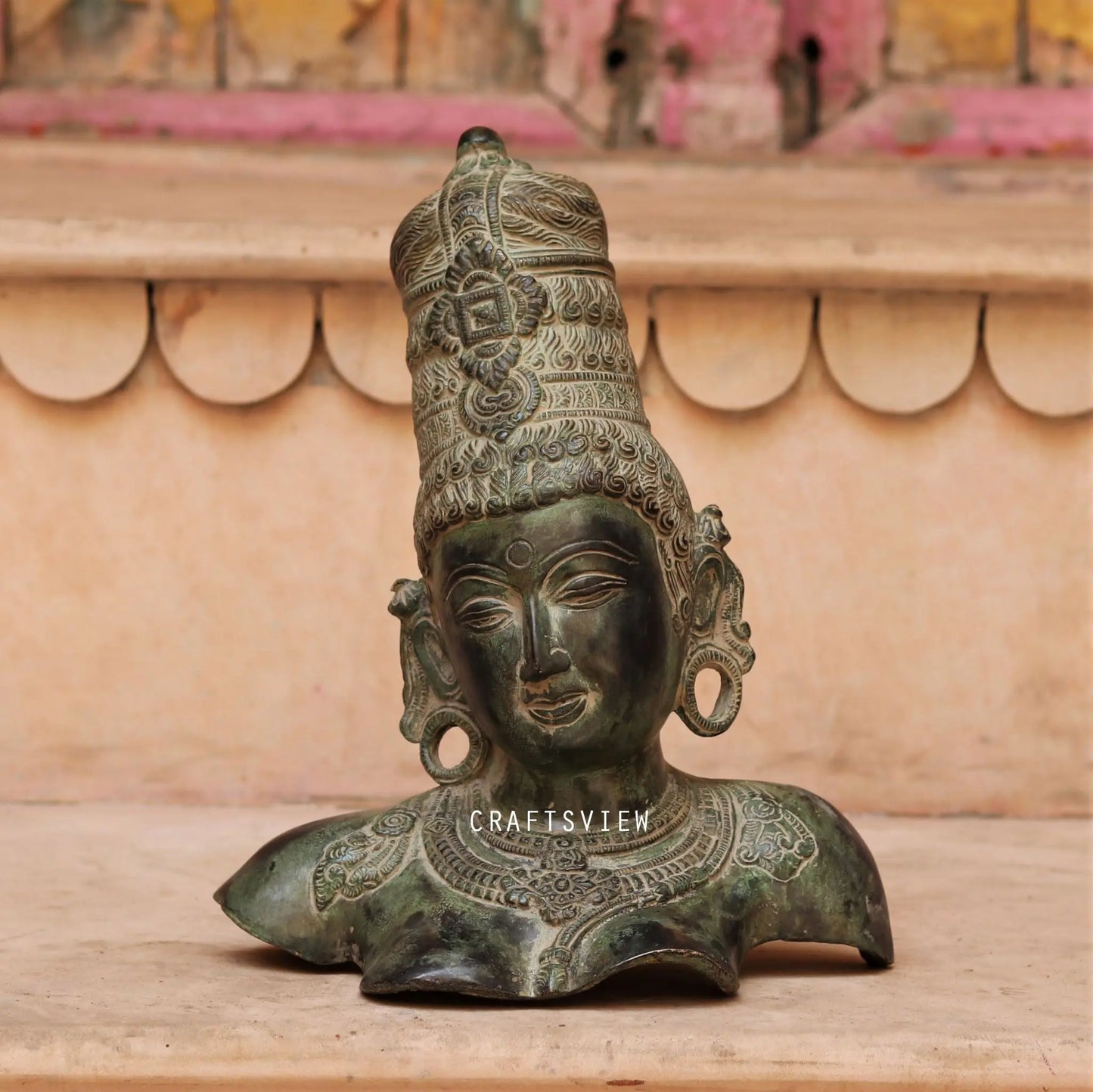 Brass Décor Parvati Bust Figurine Craftsview