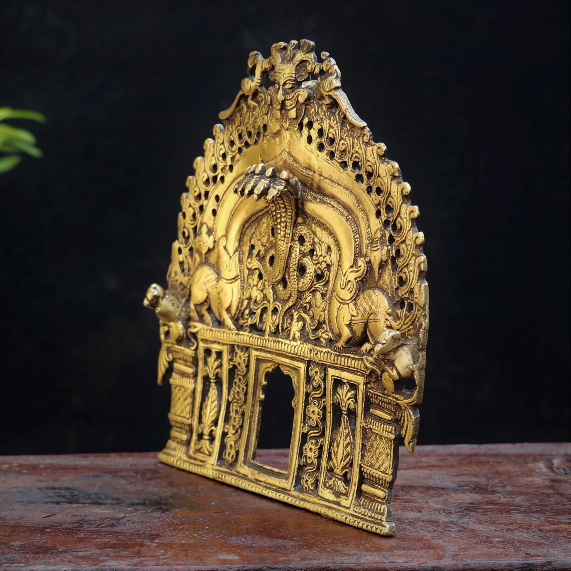 Accentuate Brass Prabhavali Wall Frame Vintage Golden Craftsview