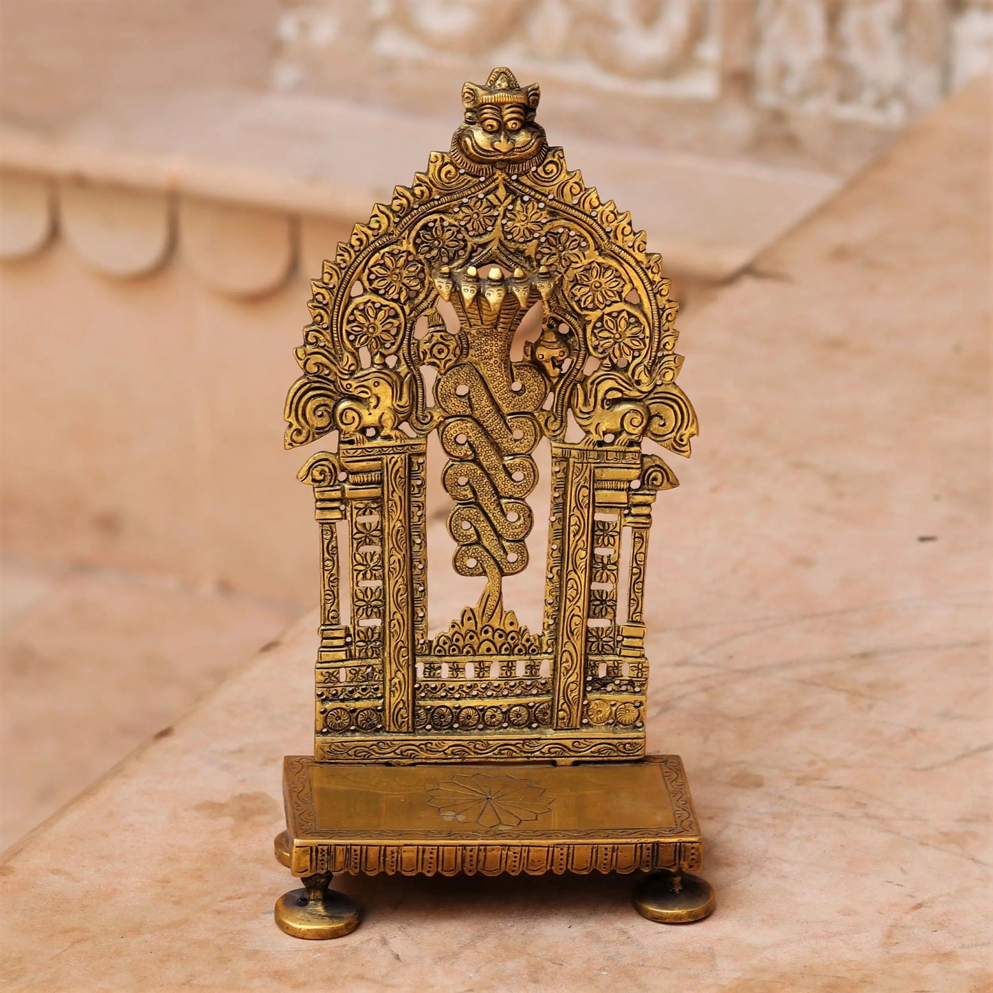 Brass Prabhavali Frame With Stand craftsview