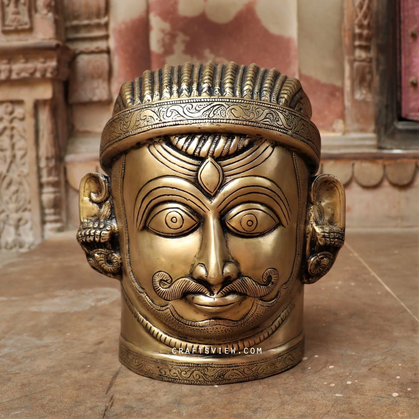 Brass Shiva Head Figurine 12" Craftsview