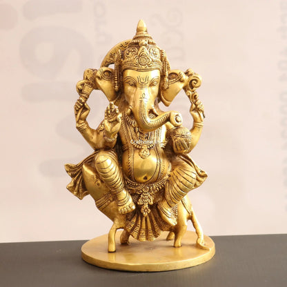 Brass Lord Ganesha Statue Sited On Musak Craftsview