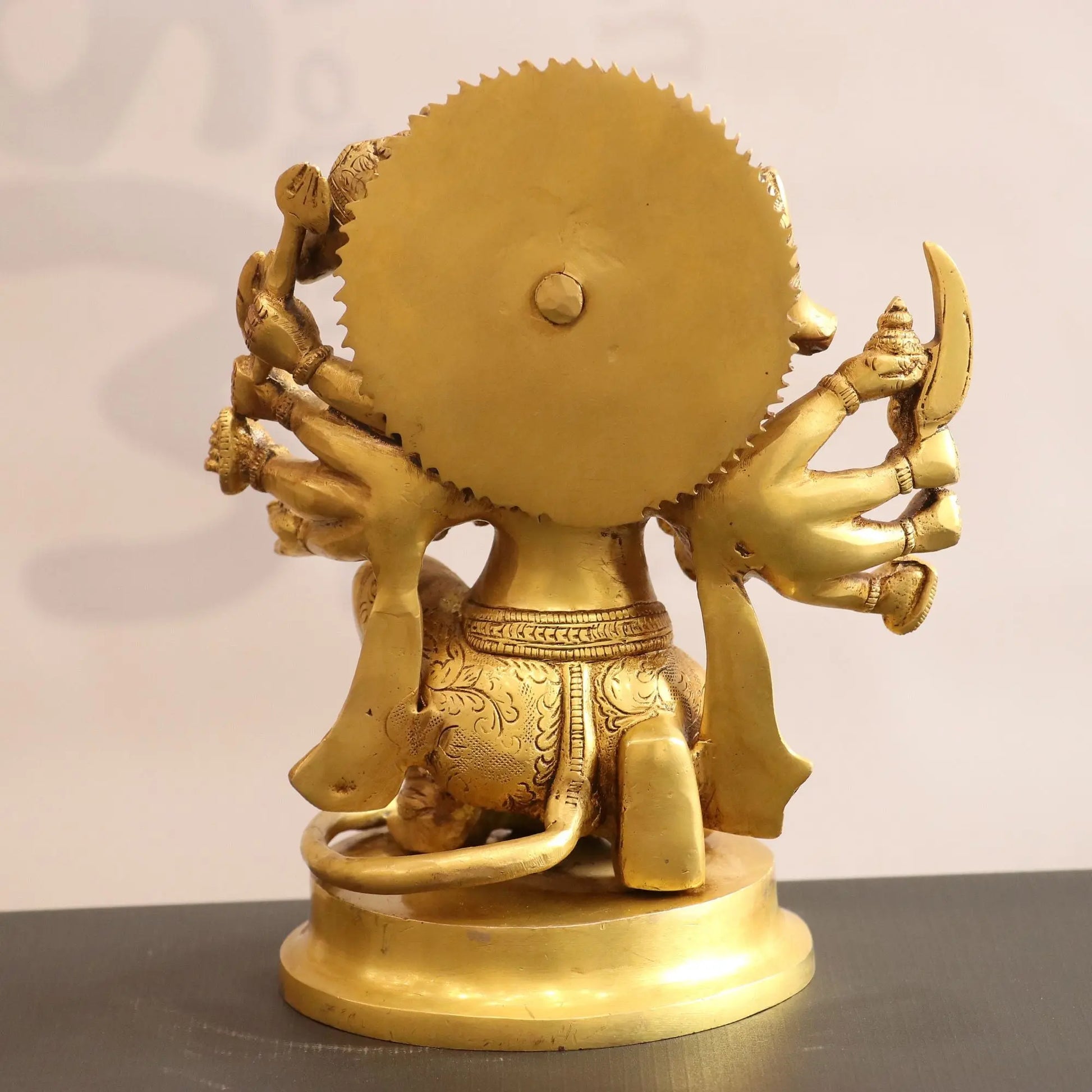 Brass Panchmukhi Hanuman Statue 9.5" craftsview