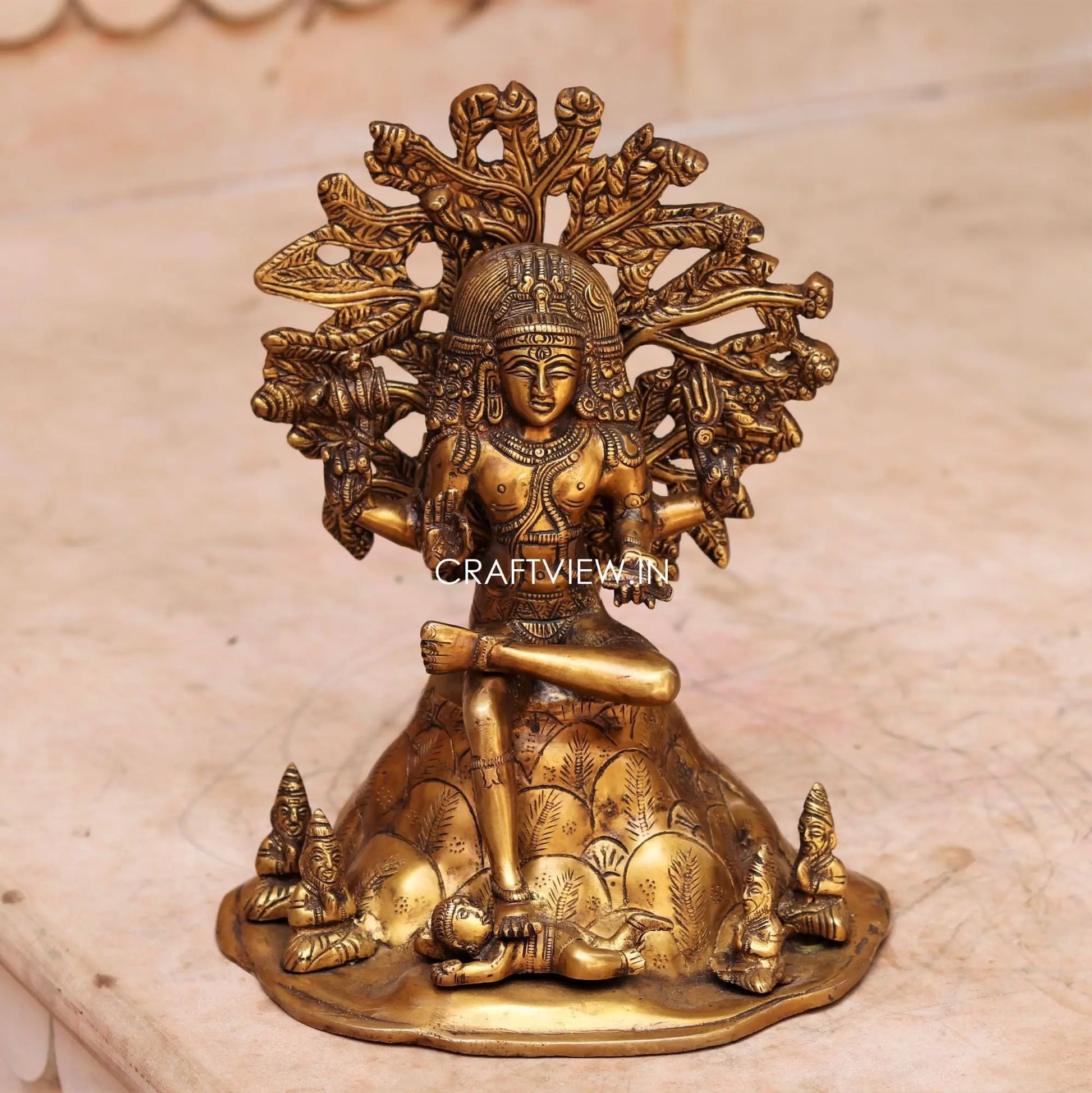 Dakshia Shiva Brass Statue 11.5" craftsview