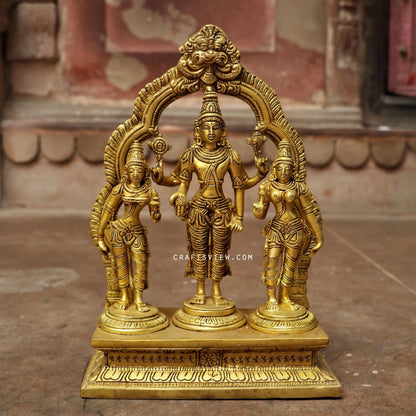 Brass Vishnu With Goddess Lakshmi craftsview