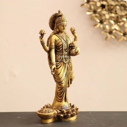 Standing Maa Lakshmi statue 10" craftsview