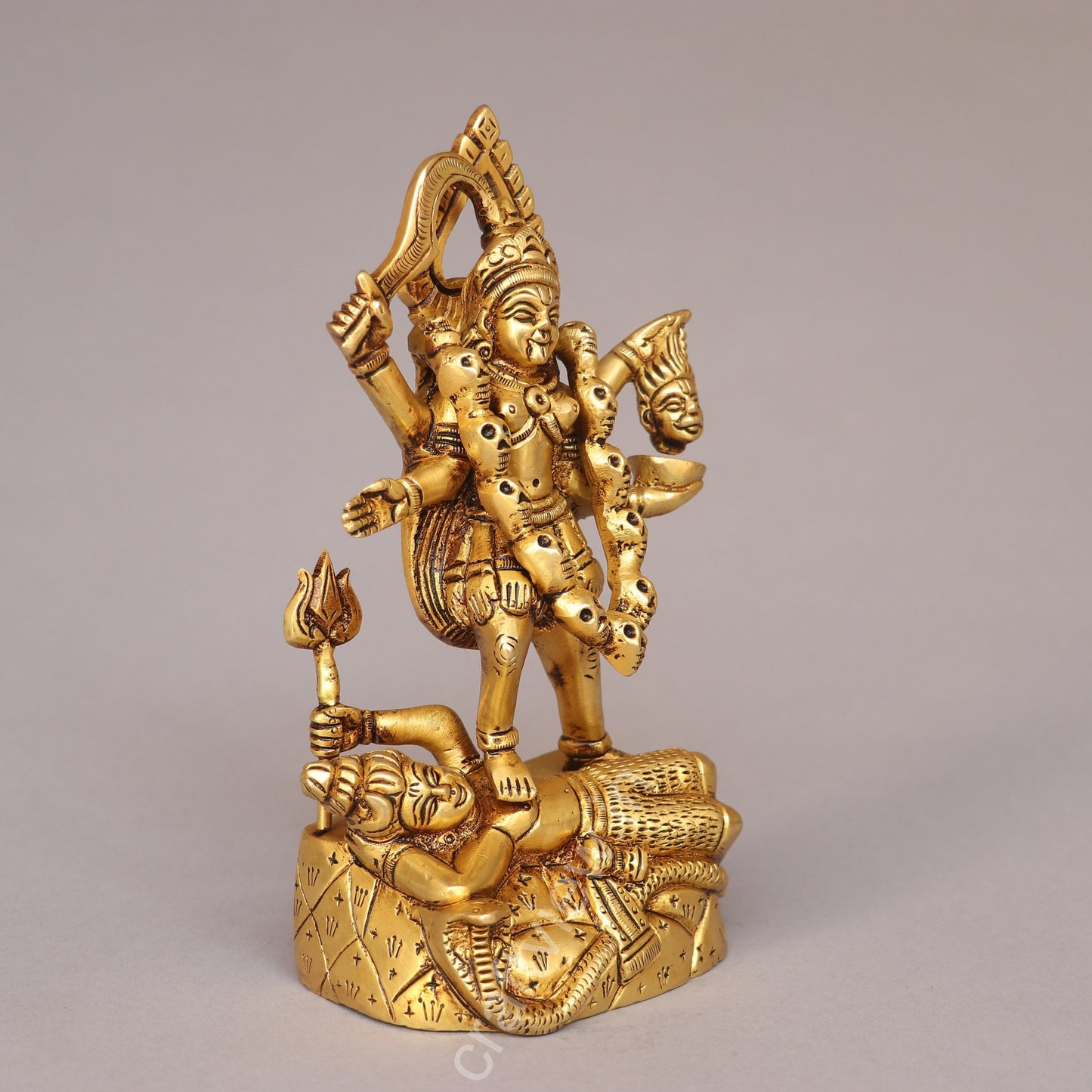 Brass Goddess Kali Idol