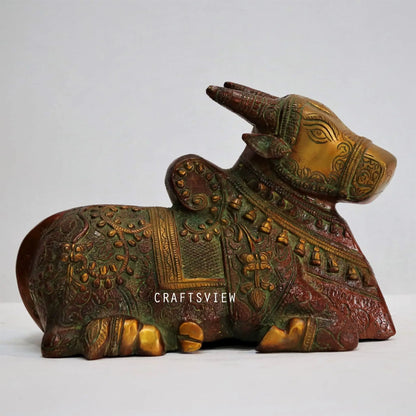 Brass Nandi Statue 6" craftsview