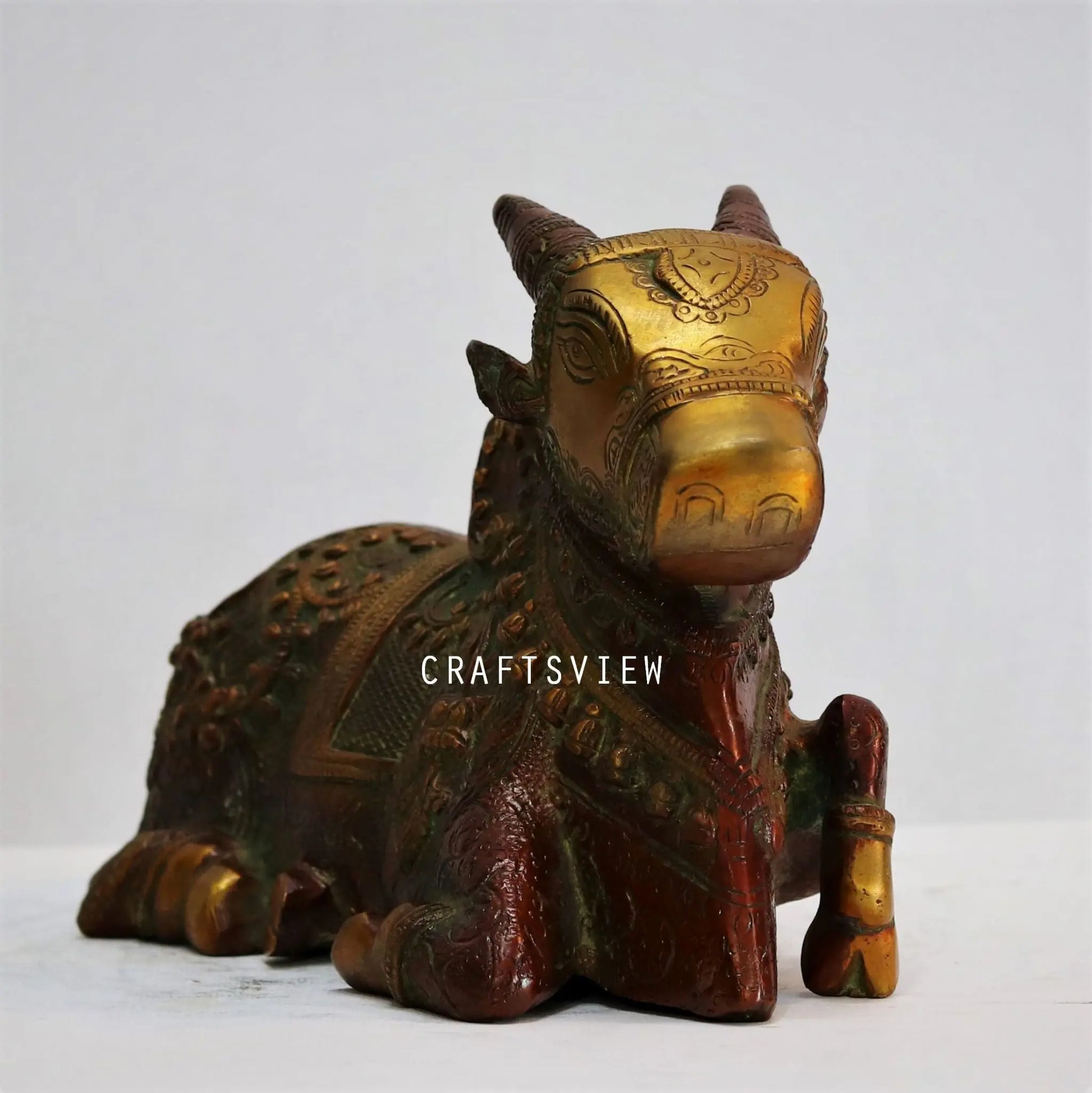 Brass Nandi Statue 6" craftsview