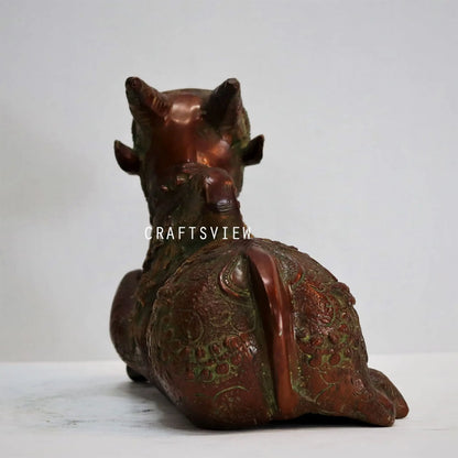 Brass Nandi Statue 6" craftsview